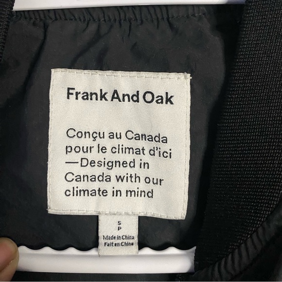 Frank And Oak Men's Black Lightweight Classic Bomber Jacket - Picture 6 of 11